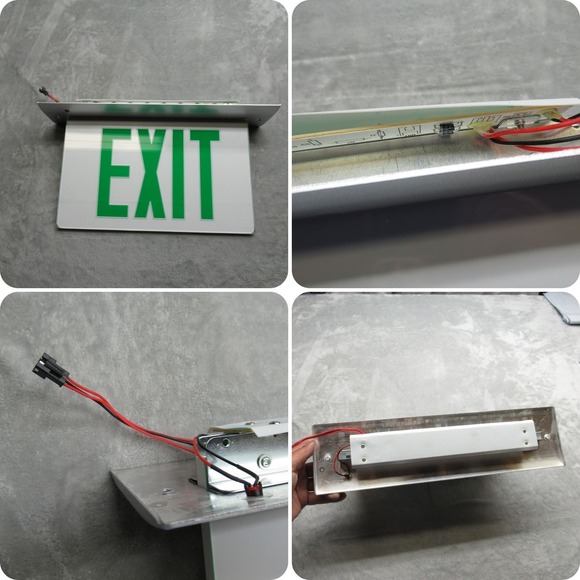 LED Exit‎ Sign Light Fixture Emergency Safety Lighting 1 Sided No Hardware NWD - Picture 1 of 10